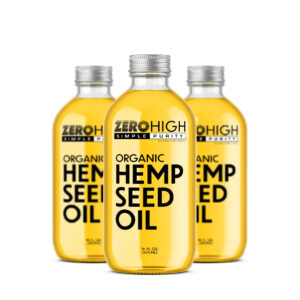 Zero High Hemp Seed Oil | Three Month Supply | 3 Bottles x 16 Ounces